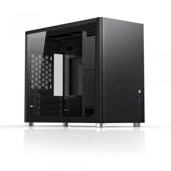 Caja PC Mini Tower Jonsbo D30 Micro-ATX, Vidrio Templado, Color Negro