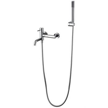 Grifo Monomando de Lavabo Caño Alto en Latón - Grifería de Baño Diseño Alto Color Oro Cepillado
