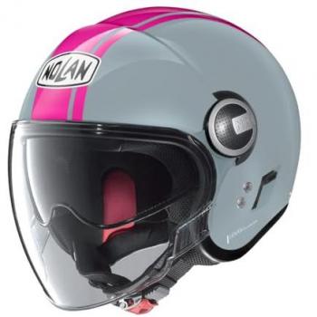 Nolan Casco Jet N21 Visor Dolce Vita - Color Gris/Rosa, Talla XS (53)