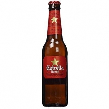Estrella Damm Cerveza - Paquete de 4 botellas x 330 ml - Total: 1320 cl