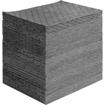 Universal Spill Absorbent Pads - 12 Gallon Capacity, 13 L x 10 W, Polypropylene Material