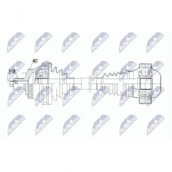 Árbol de transmisión NTY NPW-AU-046 - Semiasse Antriebswelle