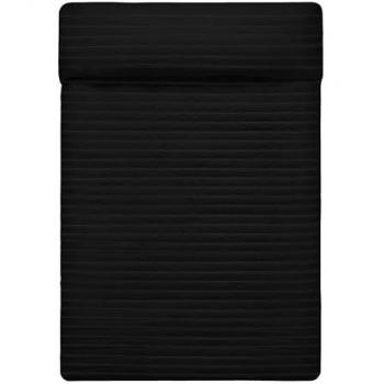 Colcha Dash Negra 240x260 cm - 150 TC - Fabricada en España - 100% Algodón Exterior, 100% Poliéster Relleno