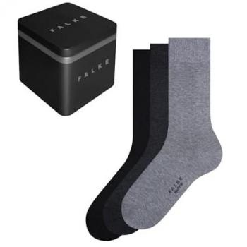 Calcetines Cortos para Hombre FALKE Happy - Pack de 3, Caja de Regalo, Talla 43-46, Color Uni