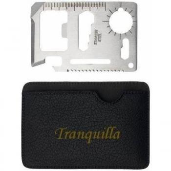 Herramienta multifunción de bolsillo con estuche con nombre grabado: Tranquilla