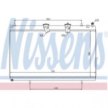 Radiador Nissens 636003 para refrigeración térmica del motor