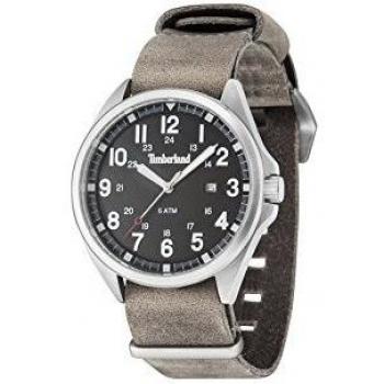 Timberland Men's Quartz Watch with Black Dial Analogue Display and Brown Leather Strap GS-14829JS-02-AS