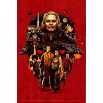 Póster Wolfenstein 2 Face of Death - Merchandising, impresión en alta calidad, tamaño estándar, diseño exclusivo del videojuego Wolfenstein 2, ideal para decoración de espacios gamer