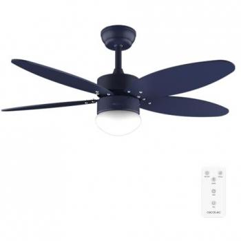 Ventilador de Techo EnergySilence Aero 4260 Violeta con Luz LED, Mando a Distancia, Motor DC, 42, Temporizador, 6 Velocidades y 5 Aspas Reversibles