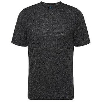 Camiseta de Manga Corta Odlo Active 365 Linencool para Hombre, Color Negro Melange, Talla M