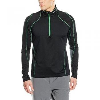 CMP Hombre Forro Polar/Distra - Camiseta, hombre, Fleece/Funktions-shirt, Nero/Menta, XXL