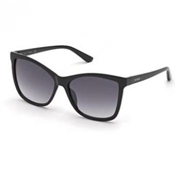 Gafas de Sol Guess GU7779 01C Espejo Ahumado Dorado, Negras, Talla 57 MM, Diseño Cuadrado