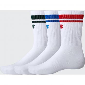 Pack de 3 pares de calcetines New Balance NB Essentials Line Midcalf blancos (talla L)