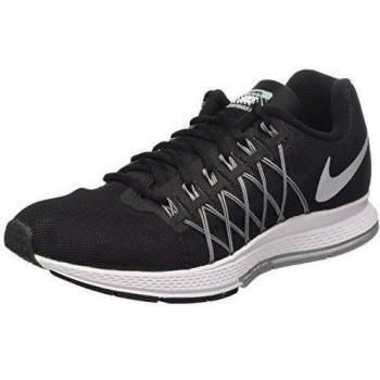 Nike Air Zoom Pegasus 32 Flash Zapatillas de running, Hombre, Negro / Plata / Gris, 45