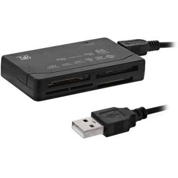 Lector Universal de Tarjetas de Memoria TNB USB 2.0 (microSD, SDHC, xD, CF) - Color Negro