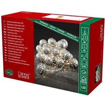 Cadena Luminosa de Esferas LED en Metal Plateado Konstsmide 3156-303