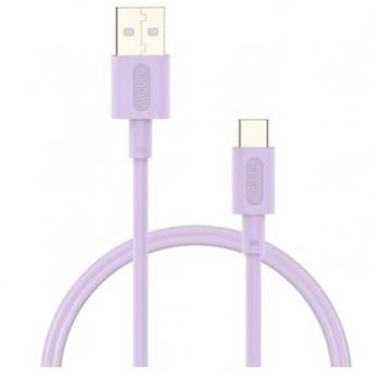 Nubbeh Borealis Cable USB-A a USB-C de Silicona Líquida 1.5m 3A 18W Lila