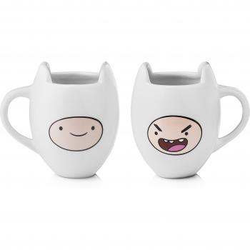 Hora de aventuras Finn Taza de cerámica, color blanco