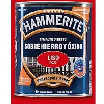 Hammerite Esmalte directo sobre hierro y óxido Liso Brillante Rojo 2,5 L
