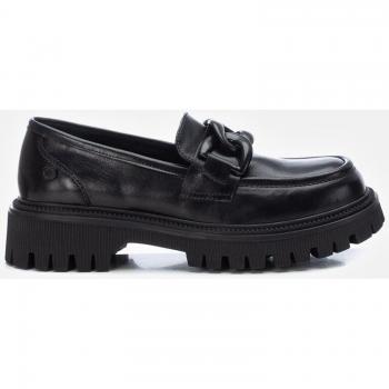 Mocasines de Mujer Refresh 171064 con Hebilla y Cierre de Cremallera en Color Negro