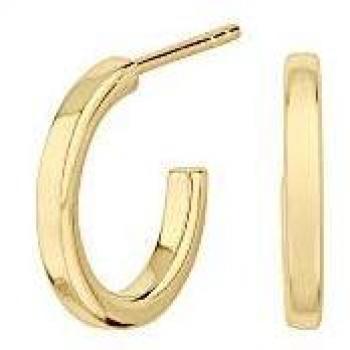 Itemporality Pendientes City, de plata chapado en oro amarillo con brazo rectangular SEA-200-155-01