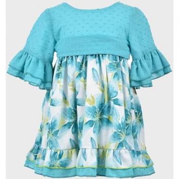 Vestido de bebé La Ormiga con volantes y diseño de flores