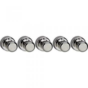 Set de 5 imanes cónicos de neodimio, Ø 12 x 16 mm, con resistencia de hasta 3.5 kg, color níquel