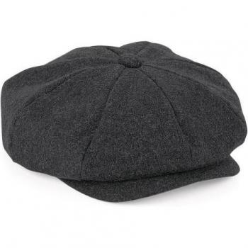 Gorra Baker Boy de Lana Melton Beechfield Unisex Adulto L/XL Carbón
