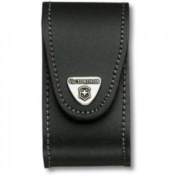 Estuche de piel para cinturón Victorinox 4.0521.31, con clip rotativo, color negro, cierre con velcro