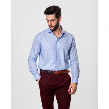 Camisa Spagnolo hombre slim liso azul claro