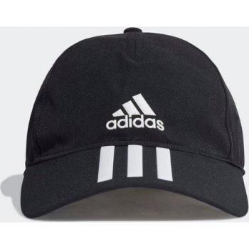 Gorra Deportiva Unisex Adidas Negra con Tecnología Transpirable AEROREADY y Rayas