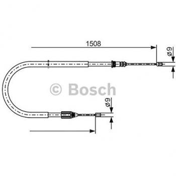 Cable de Freno de Mano Bosch 1 987 477 890 para Renault Megane y Scénic, Izquierdo