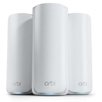 Netgear Orbi 770 Serie RBE773 - Sistema Wi-Fi 7 Mesh Tri-Banda (Router + 2 Extensores) - Cobertura hasta 675 m², Velocidad de hasta 11 Gbit/s, Compatible con