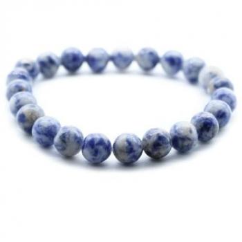 Brazalete de Sodalita Energética - Pulsera Estirable de Chakra de 8 mm para el Bienestar