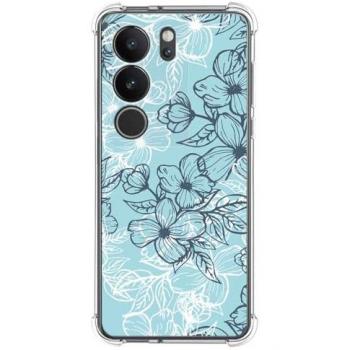 Funda Antigolpes de Silicona para Vivo V29 5G con Diseño de Flores 03