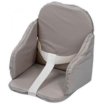Cojín Evolutivo para Trona de Bebé - PVC, Sangles de Seguridad, Fácil de Lavar - 27x26x33cm Gris