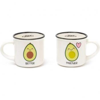 Juego de 2 Tazas de Café Legami Aguacate Espresso para Dos
