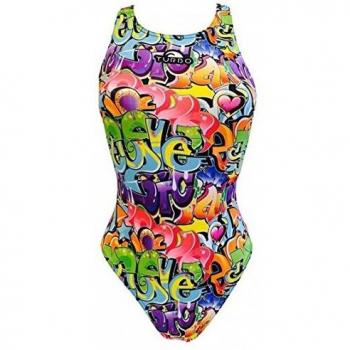 Traje de Baño Turbo Graffiti 2016 - Bikini Amarillo Mujer