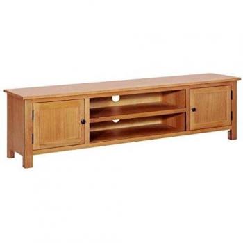 SengentoStyle Tv-meubel 165x36x46 cm massief eikenhout