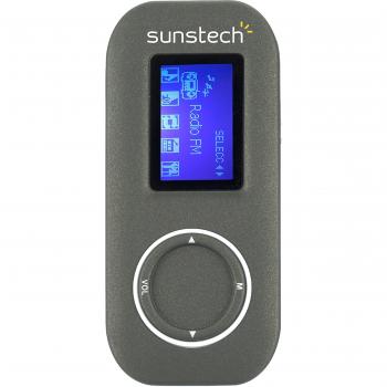 Sunstech FAUNO8GBTN - Reproductor MP3 con pinza de sujeción, color titanio