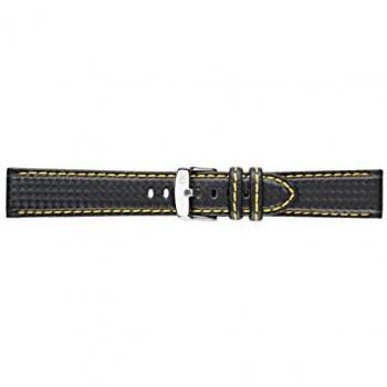 Morellato Correa de Reloj para Hombre, Colección Sport Collection, Mod. Biking, de Cuero auténtico de Becerro - Tipo Fibra de Carbono - A01U3586977