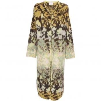 Forte Forte Women's Multicolor Silk Dress and Wool Blend Coat Set, Size M & 2