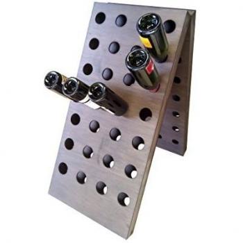Expovinalia Botellero de hogar para 40 Botellas, Nogal Oscuro, 94x44x12 cm