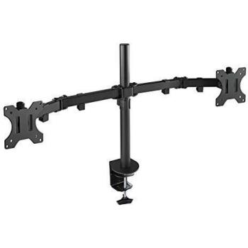 TooQ DB1232TN-B - Soporte de mesa giratorio, inclinable para 2 monitor/TVs LED/LCD,