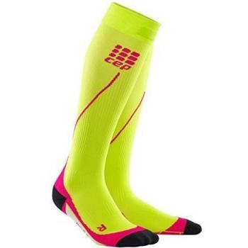 CEP Run 2.0 Calcetines para mujer, todo el año, mujer, color Lime/Pink, tamaño 25-31