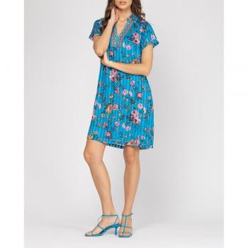 Niza Vestido corto con mangas cortas - vestido corto, manga corta, diseño moderno, tejido ligero, cómodo para el uso diario