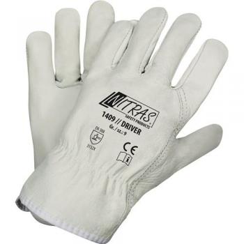 Guantes Driver Talla 10 Piel Vacuno Gris EN 388, EN 407 PSA II Nitras