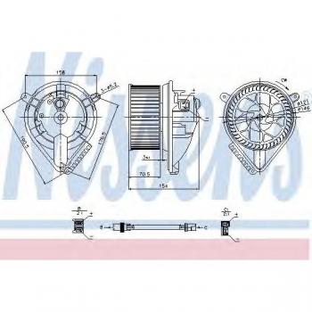 Ventilador interior NISSENS 87052 - Tipo: Ventilador interior, Marca: NISSENS, Modelo: 87052