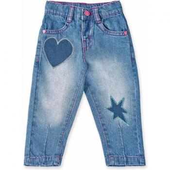 Tuc Tuc Vaquero de bebé niña en azul con detalles bordados - Pantalones Run Sing Jump
