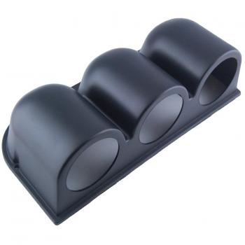 Automotive Montaje Montaje Dash Heavy Duty Triple Hoyo Monte Pod Copa Holder Negro ABS pl¨stico para 2Calibre 52 mm Meter Add On